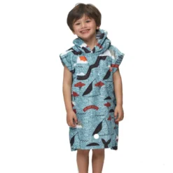 After Babies Poncho Sketchbook Blue