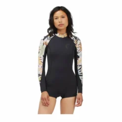 Billabong Spring Fever LS 2/2mm Back Zip Frauen Neoprenanzug Shorty Paradise Black