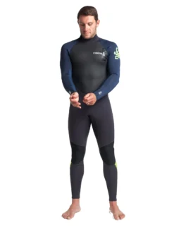 C-Skins Element 3/2 Backzip Steamer Neoprenanzug Anthracite Bluestone Lime