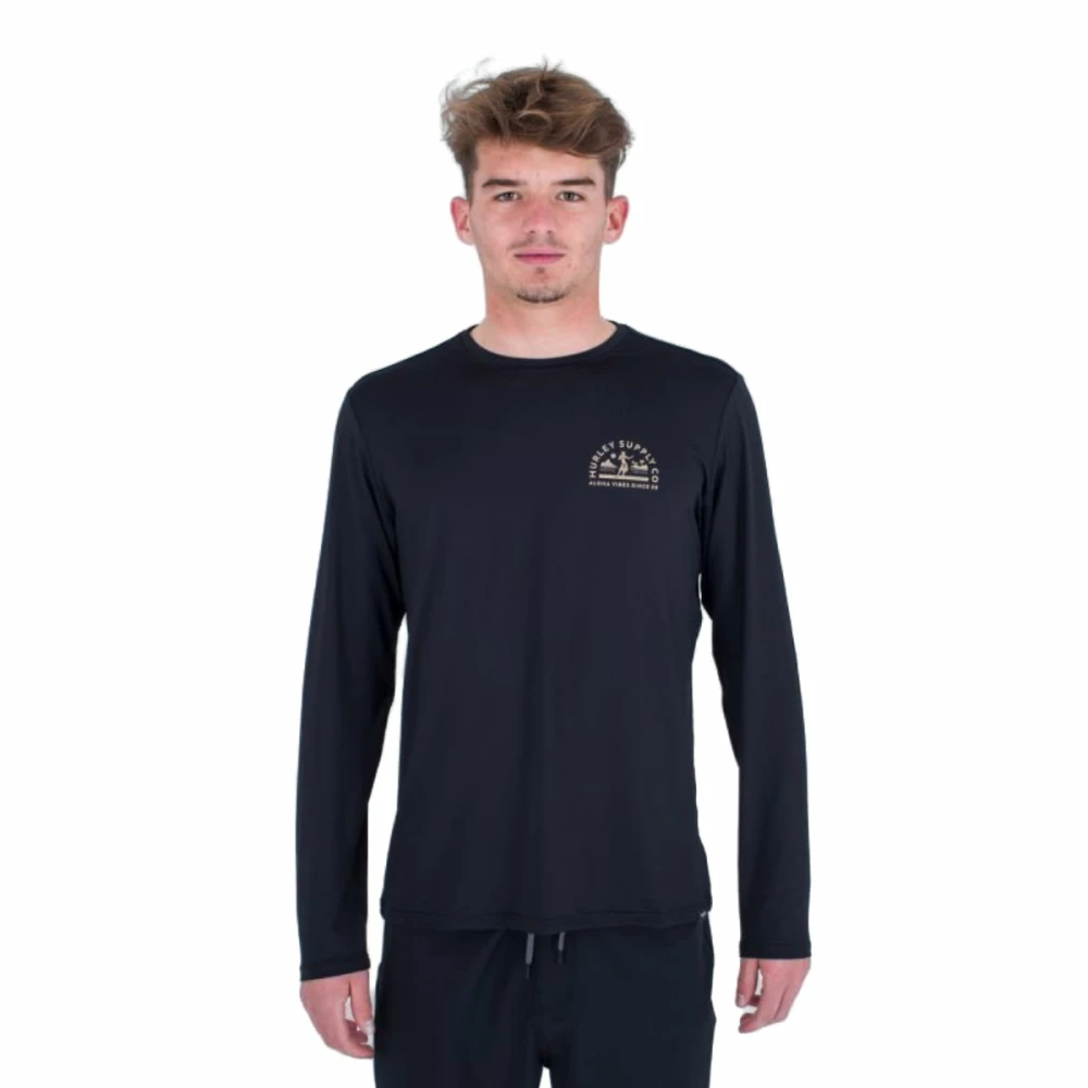 Hurley Lycra Everyday Hybrid UPF LS Black 1 Hurley Lycra Everyday Hybrid UPF LS Black