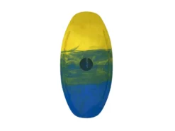 HW-Shapes Freestyle Skimboard V2 95 Epoxyart Yellow Green Blue