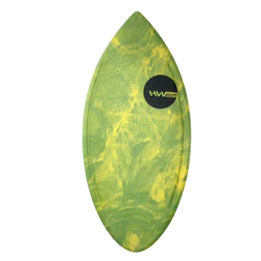 HW-Shapes Hybridskim Epoxyart Green Yellow Skimboard 1 HW-Shapes Hybridskim Epoxyart Green Yellow Skimboard