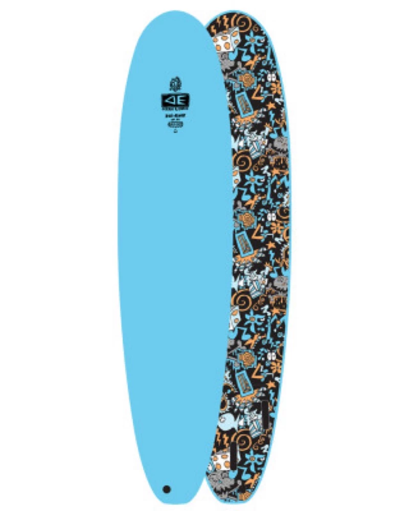 Ocean & Earth Ezi Rider 8' Softboard Hippy Skull Blue 1 Ocean & Earth Ezi Rider 8' Softboard Hippy Skull Blue