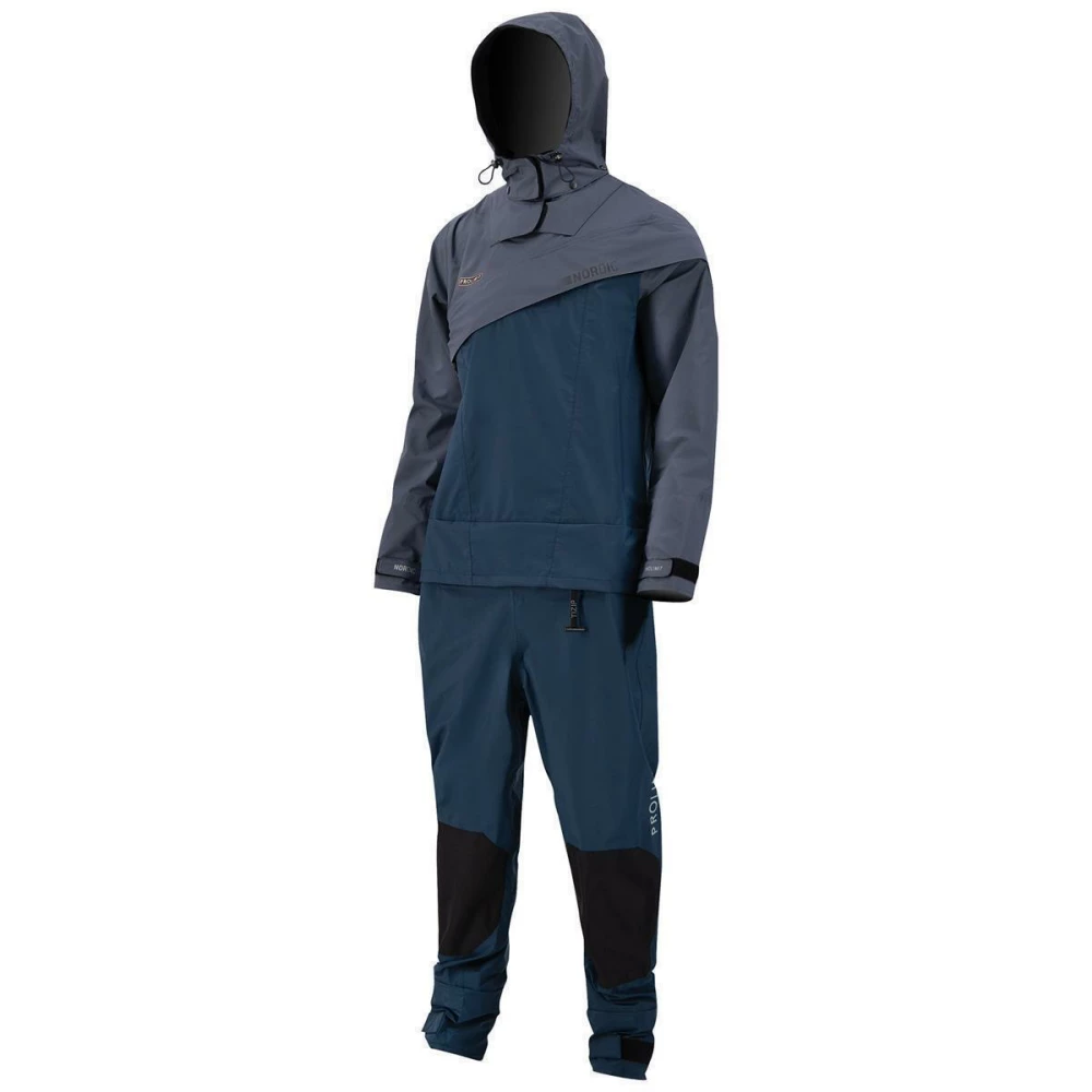 Prolimit Nordic Drysuit Hooded Vertical Zip Grey Blue 1 Prolimit Nordic Drysuit Hooded Vertical Zip Grey Blue