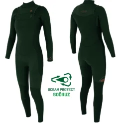 Soöruz Fullsuit 5/4/3 FZ GREEN LINE BIOPRENE GIRL Green