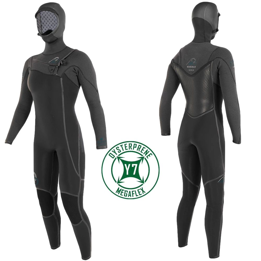 Soöruz Guru+ Hood Girl Oysterprene 6/5/4 FZ Frauen Neoprenanzug Black 1 Soöruz Guru+ Hood Girl Oysterprene 6/5/4 FZ Frauen Neoprenanzug Black