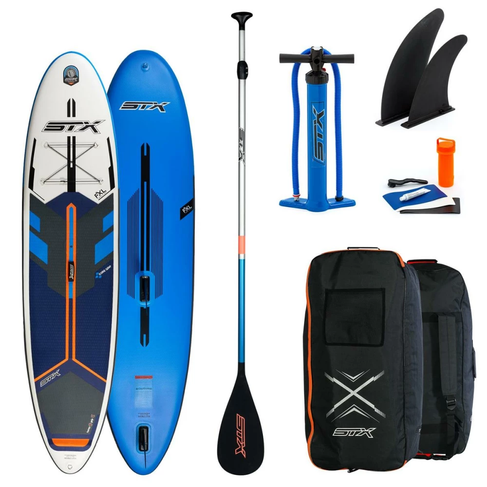 STX Inflatable SUP 11'6" Hybrid Freeride Windsurf Blue Orange 4 STX Inflatable SUP 11'6" Hybrid Freeride Windsurf Blue Orange – Bild 4